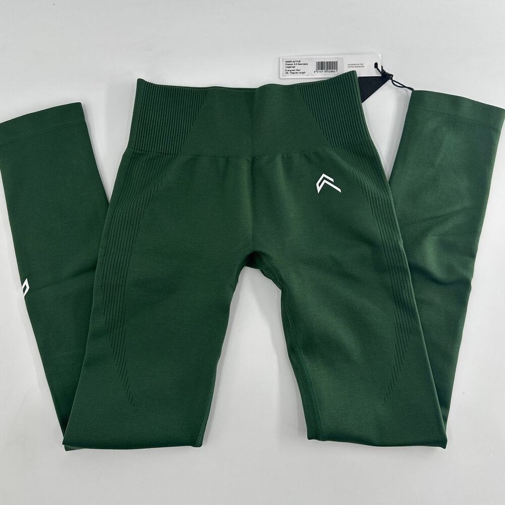 Oner Active Evergreen Marl Classic Seamless 2.0 Leggings Size XS Regular - Picture 6 of 9